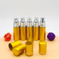 Empty Aluminium Perfume Atomizer 10ml Fine Mist Spray Bottle Golden Color Atomizer